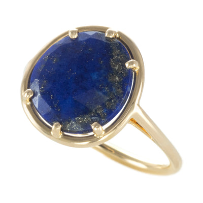 Ring Blad-lapis lazuli groot