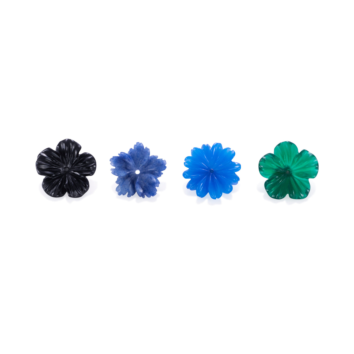Kostbare bloemen * Blauwe Agaat 16mm