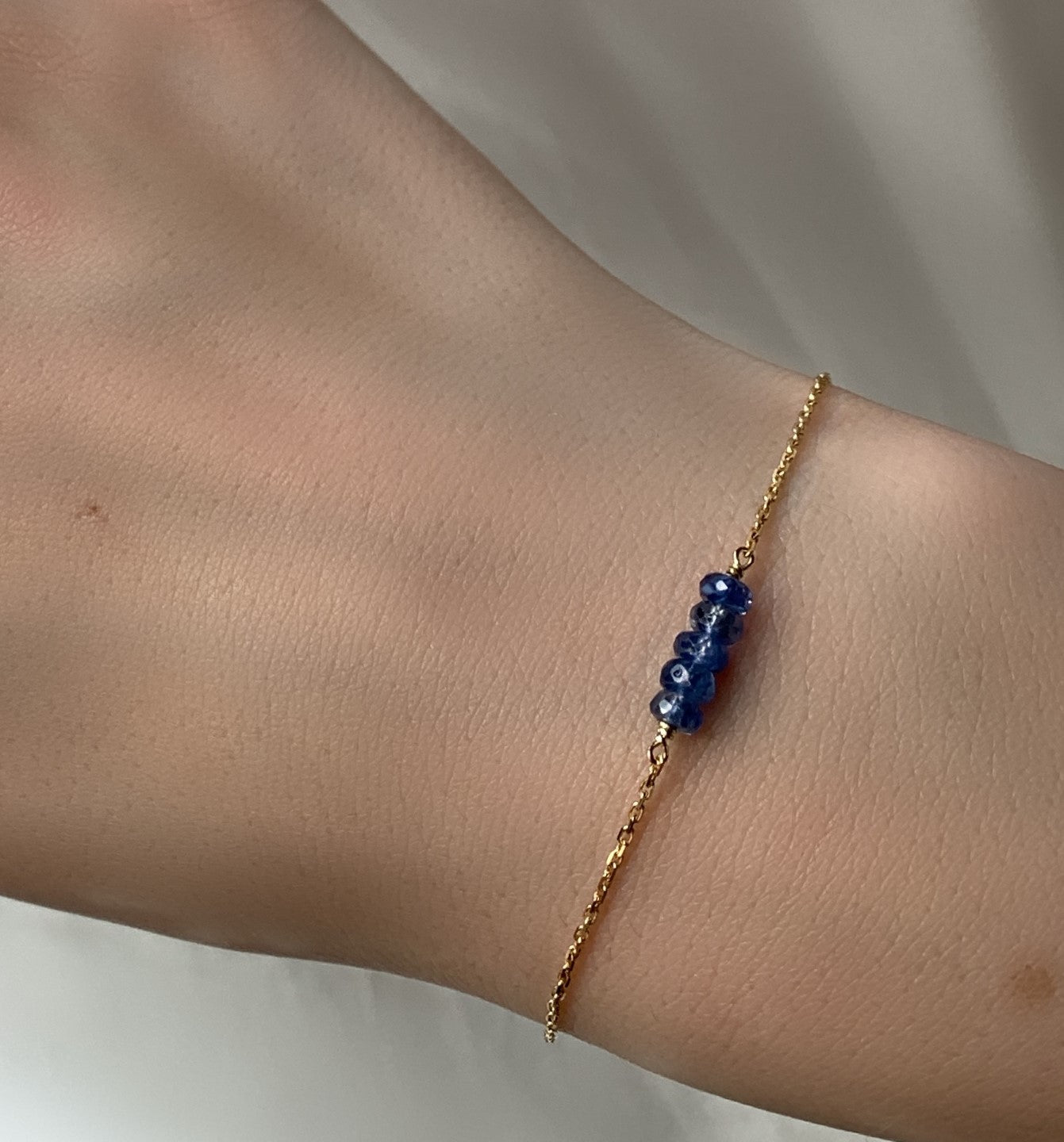 Armband "Gourmandise" Blauwe saffier