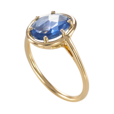 Ring Bladsaffier - Blauwe Saffier - Maxi