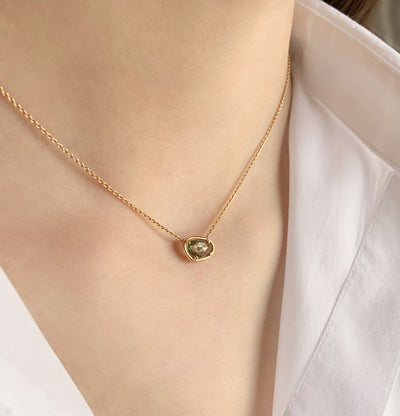 Collier Pétale de Saphir vert