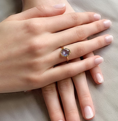 Bague "Pétales de saphirs Maxi" - Saphir bleu