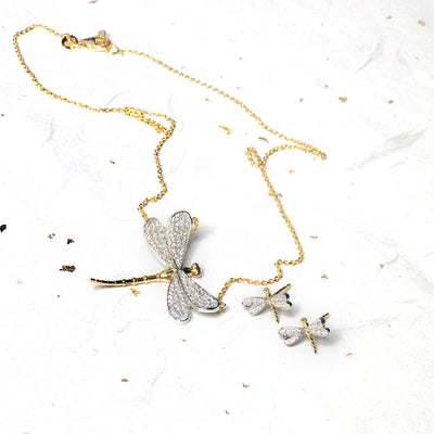 Collier grande libellule