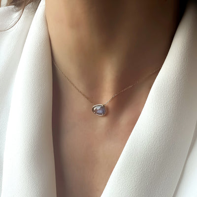 Collier Pétale de Saphir bleu