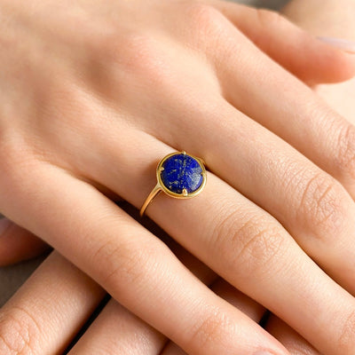 Bague Pétale de Lapis Lazuli - small