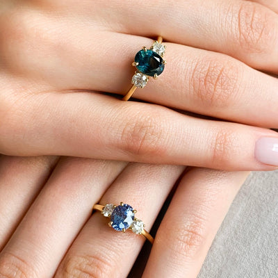 Bague Capucine Saphir bleu clair
