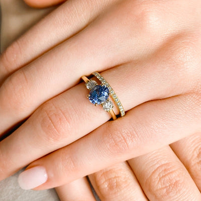 Bague Capucine Saphir bleu clair