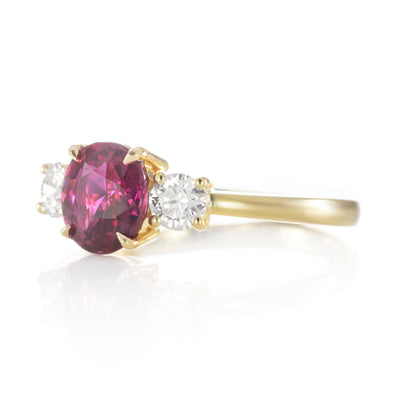 Bague Capucine Saphir rose framboise