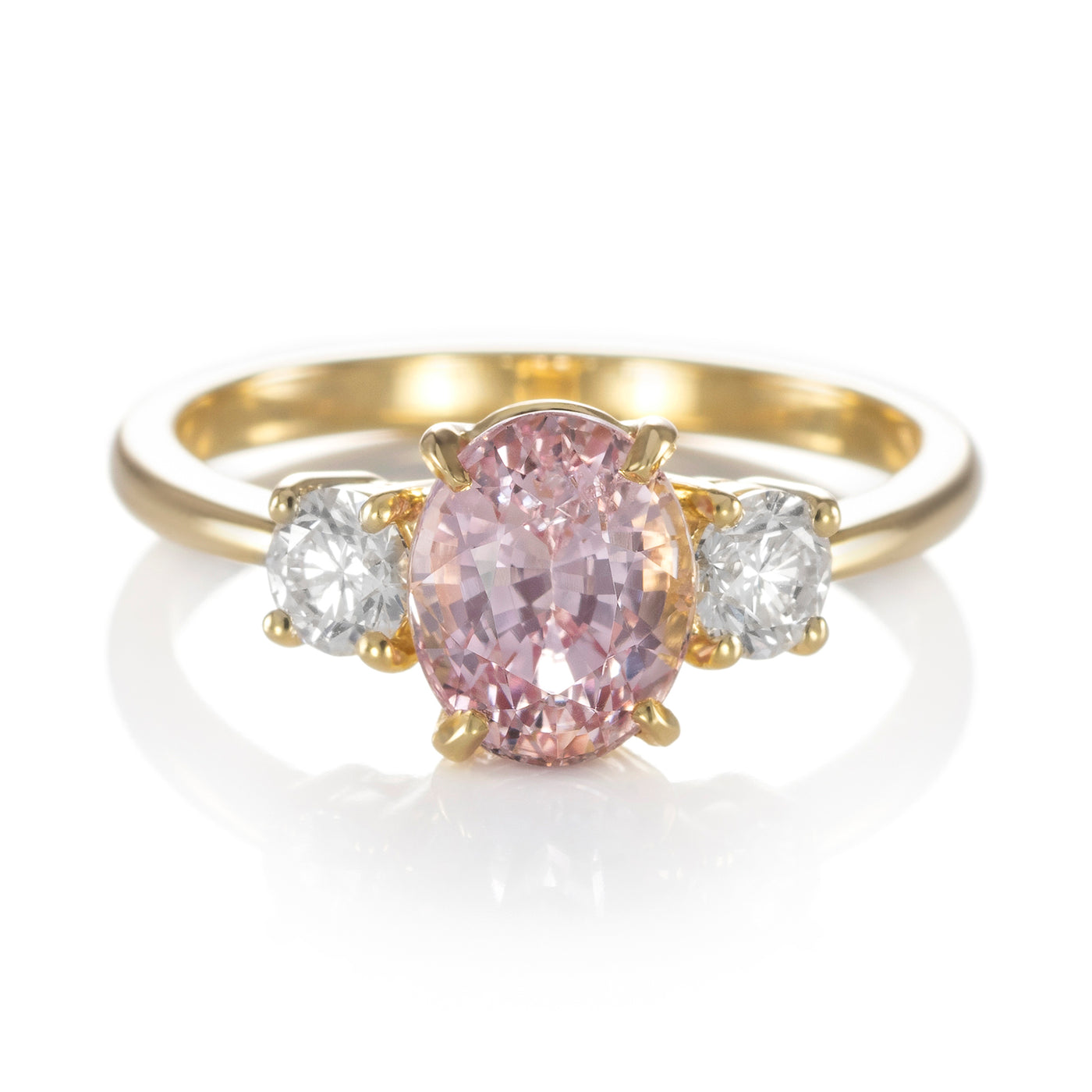 Bague Capucine Saphir rose orangé