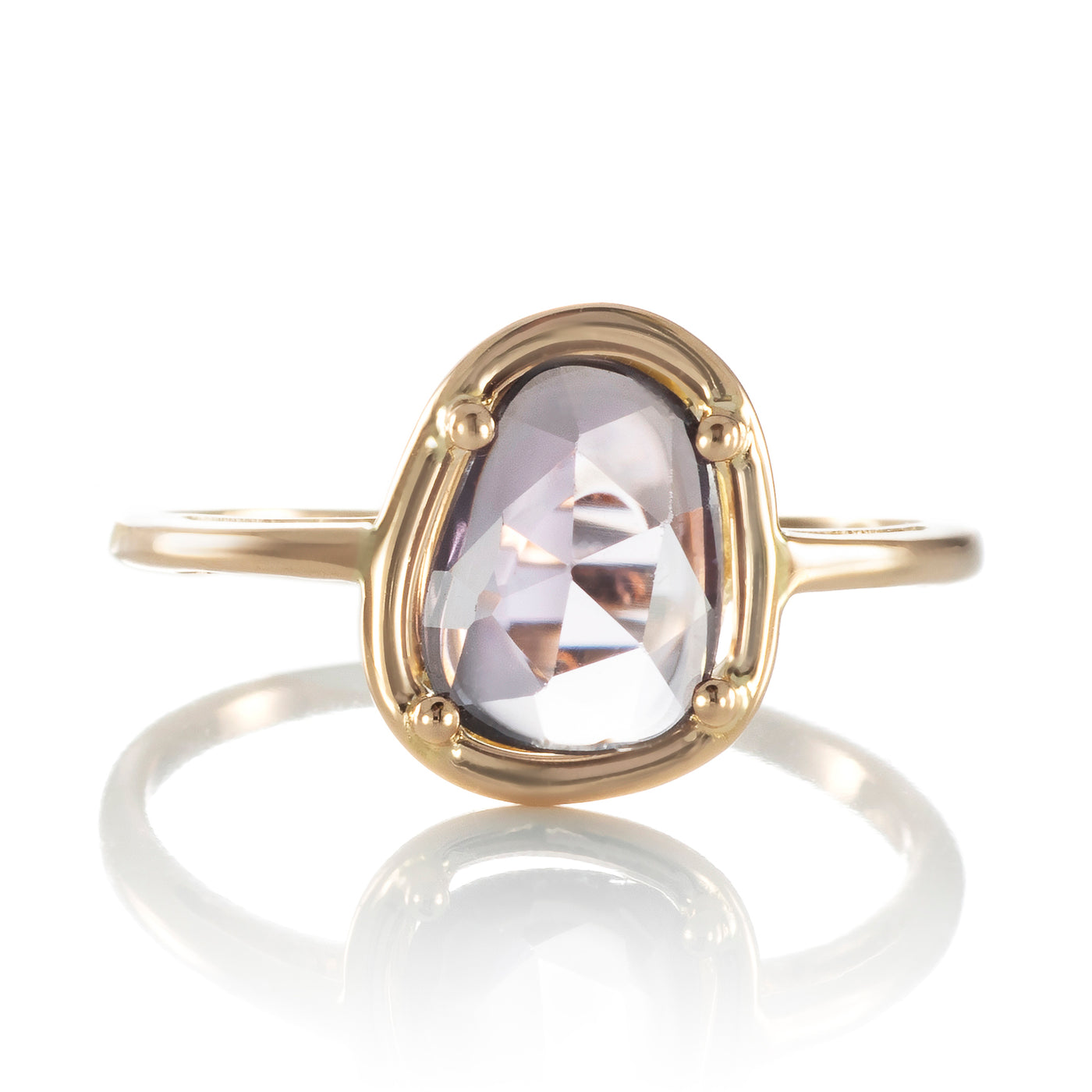 Bague "Pétale de Saphirs Mini" - saphir prune