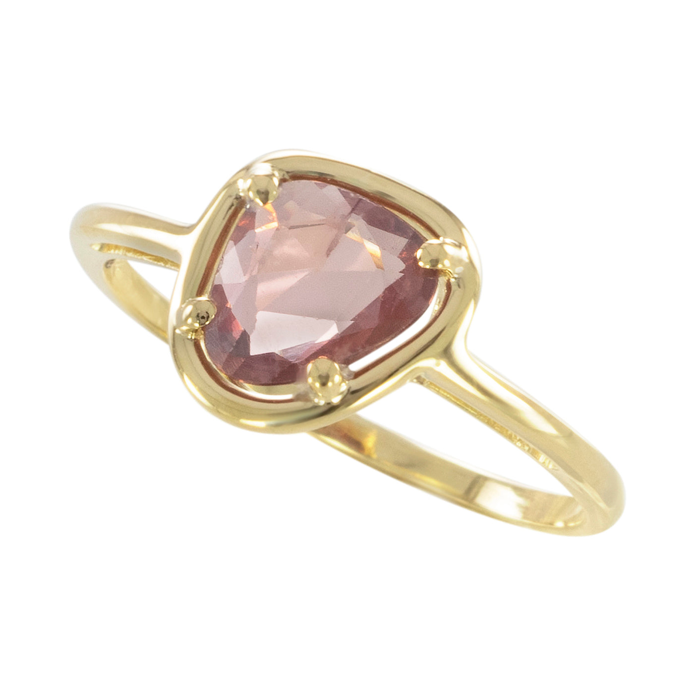 Bague "Pétale de Saphirs Mini" - saphir rose-orangé