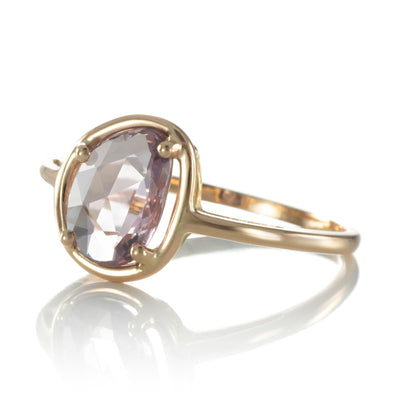 Bague "Pétale de Saphirs Mini" - saphir rose prune