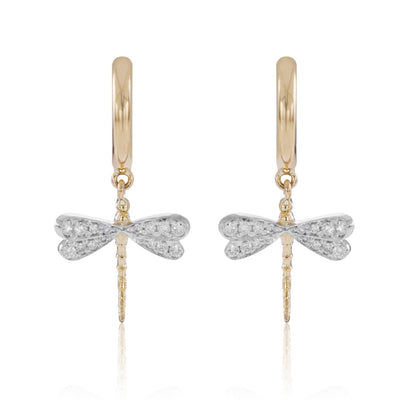 Boucles d'oreilles - créoles libellule 14 mm /pièce