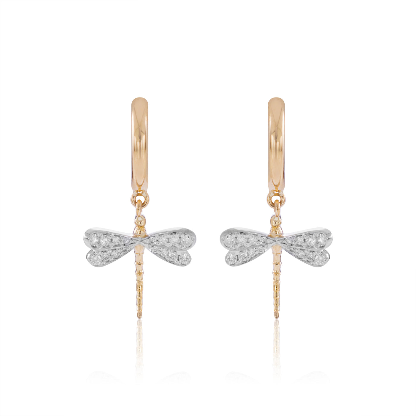 Boucles d'oreilles - créoles mini libellule 11 mm /pièce