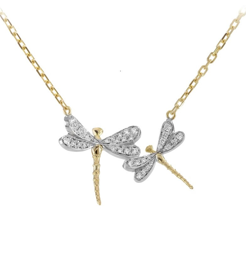 NEW ! Collier libellules "Maman & Fille"