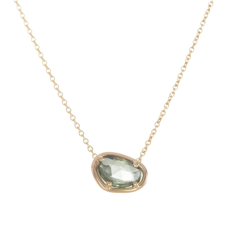 Collier Pétale de Saphir vert