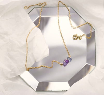 Collier "Three little birds" Saphirs