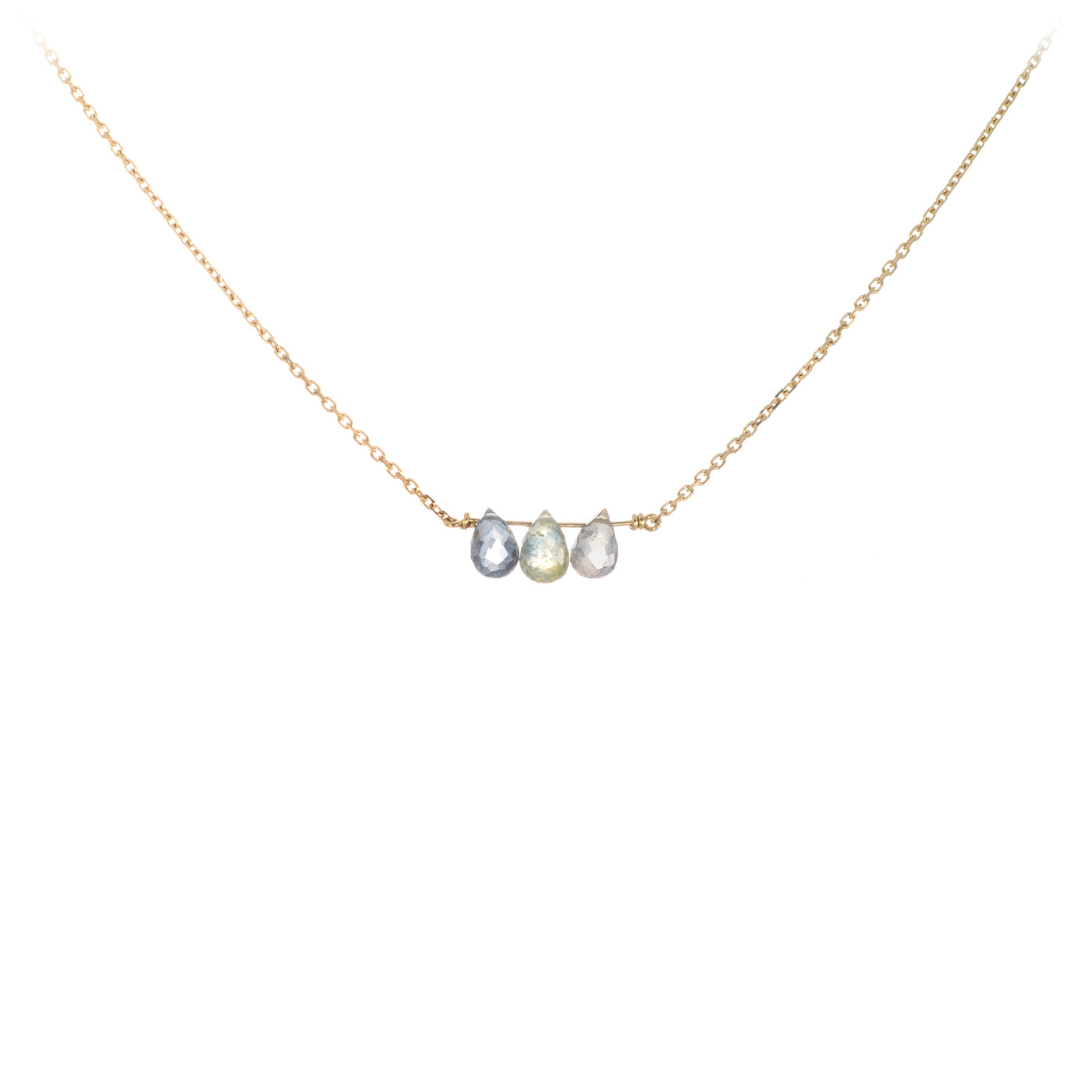 Collier "Three little birds" Saphirs