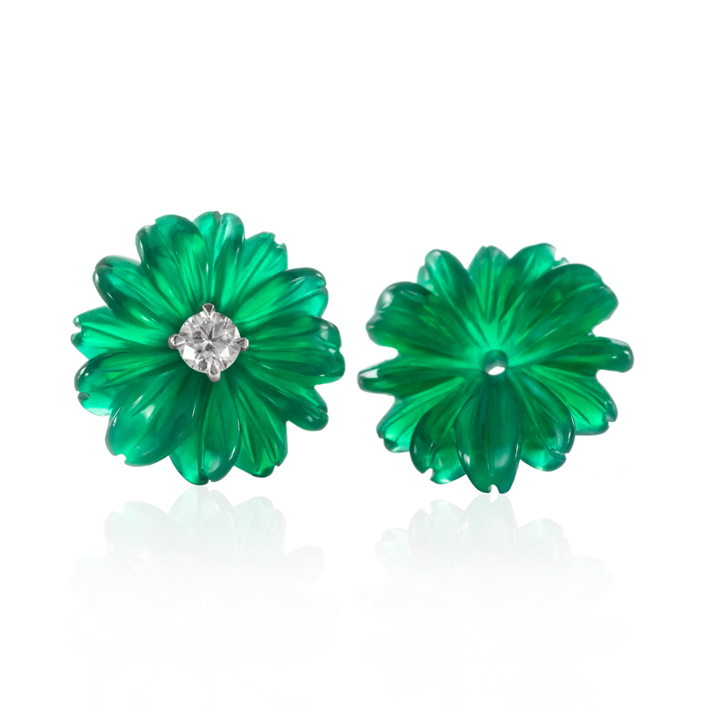Fleurs précieuses * Agate Verte Multi-feuilles 12 mm