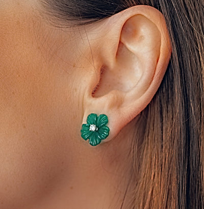 Fleurs précieuses * Agate Verte 6 feuilles 16 mm