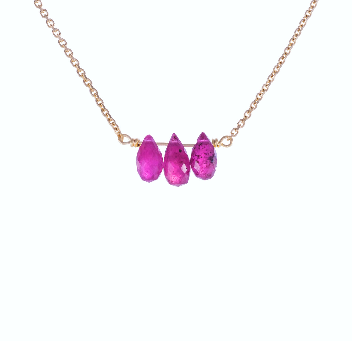 Collier "Three little birds" Rubis