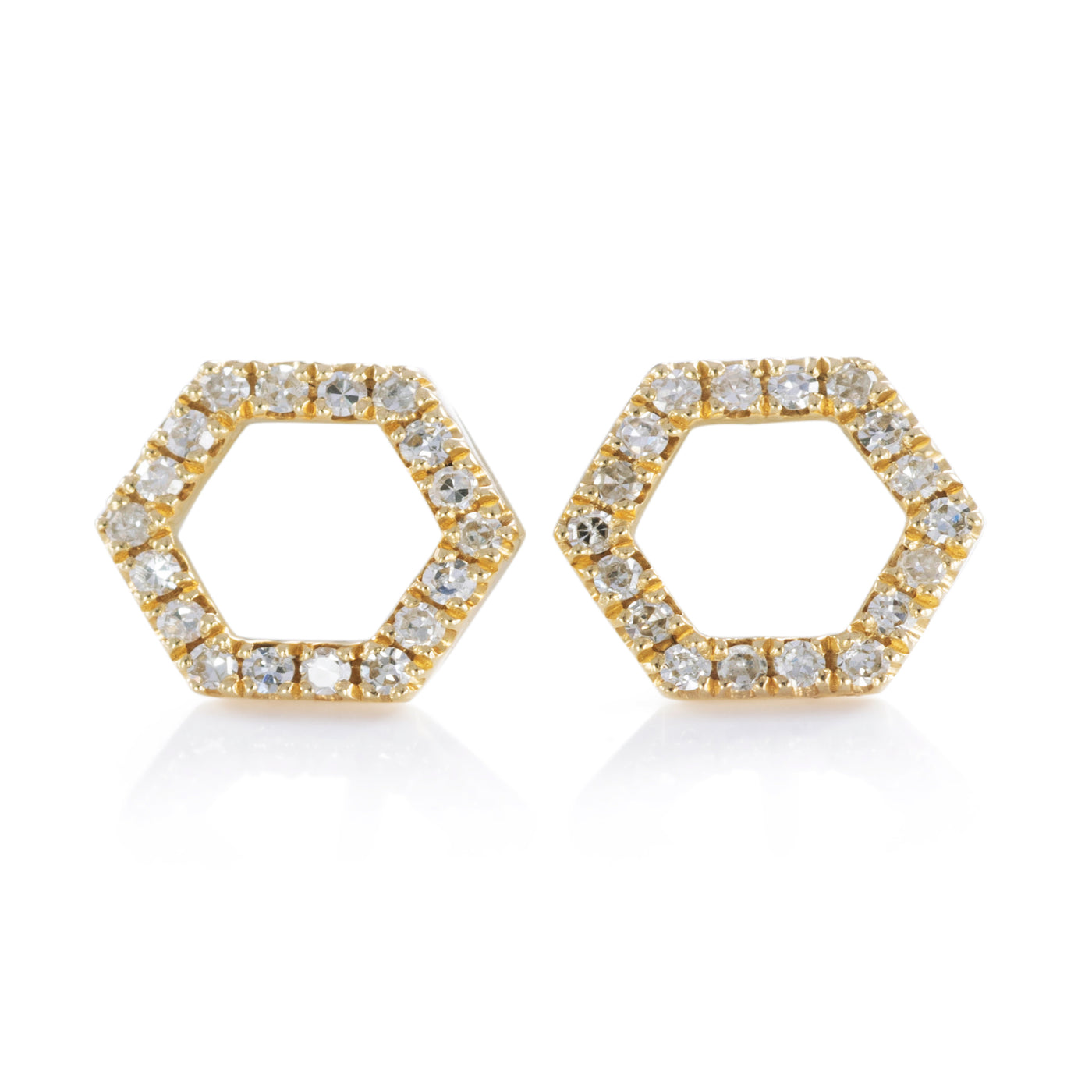 Boucles d'oreilles Hexagone