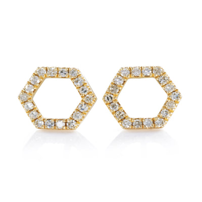 Boucles d'oreilles Hexagone