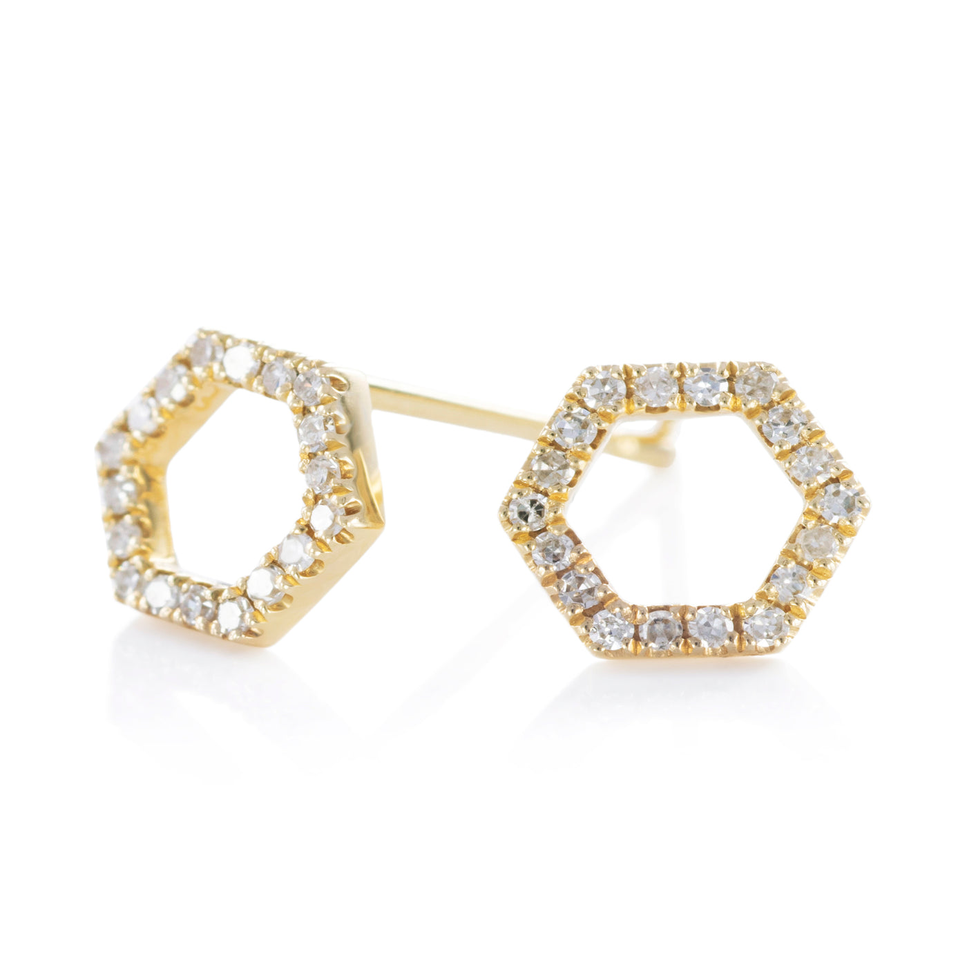 Boucles d'oreilles Hexagone