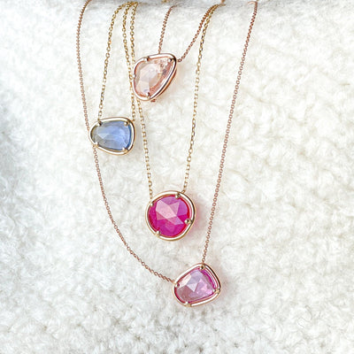 Collier Pétale de Saphir bleu