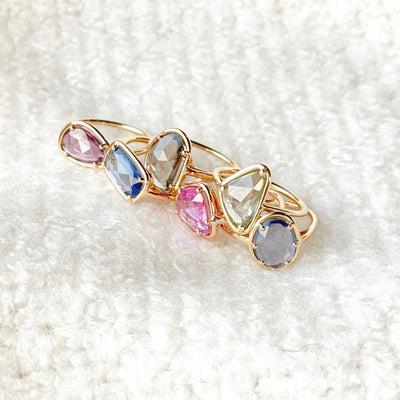 Bague "Pétales de saphirs Maxi" - Saphir bleu